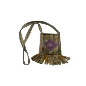 Boho Crossbody Fringe Bag Fair Trade Embroidered Cotton Purse India Handmade
